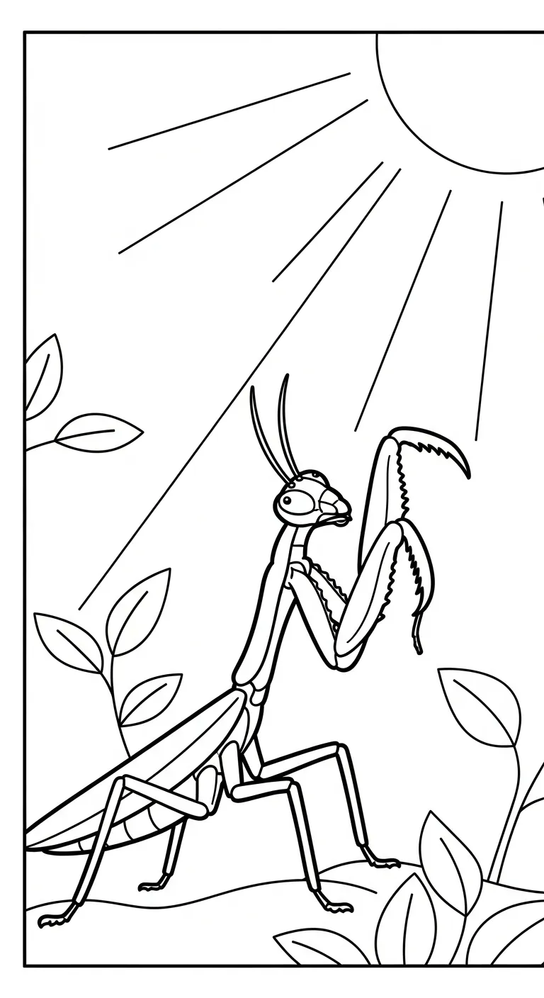 coloriage Mante a imprimer pour enfant de 4 ans
