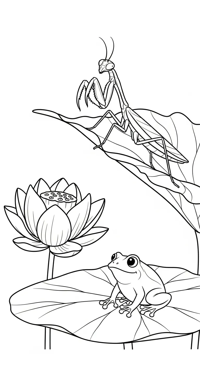 coloriage Mante pour enfant de 8 ans 1