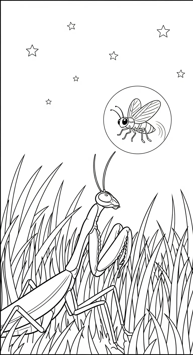 coloriage Mante à imprimer gratuitement 1