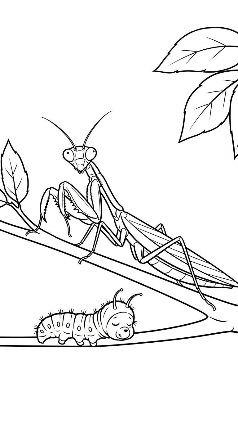 coloriage Mante pour enfants à télécharger