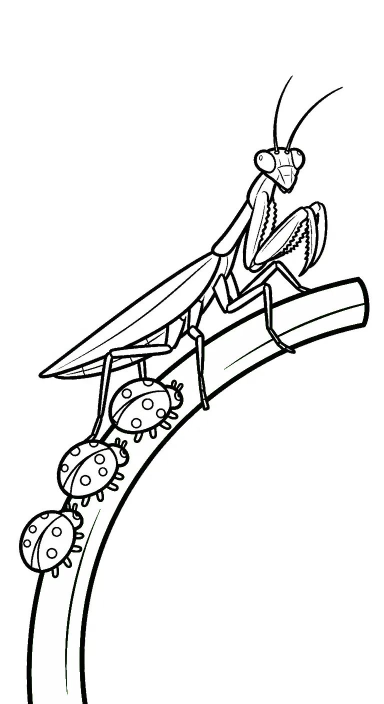 coloriage Mante pour enfant de 7 ans