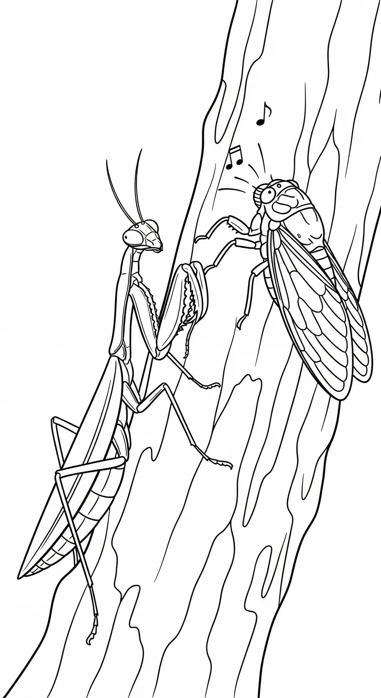 imprimer coloriage Mante gratuit