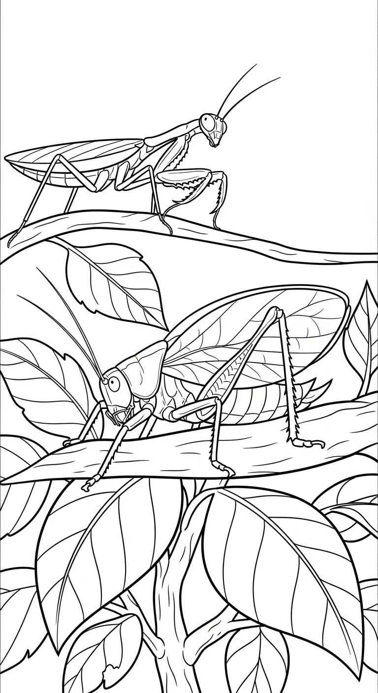 coloriage Mante pour enfants à télécharger 1