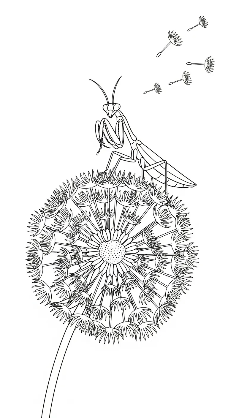 coloriage Mante à imprimer gratuit