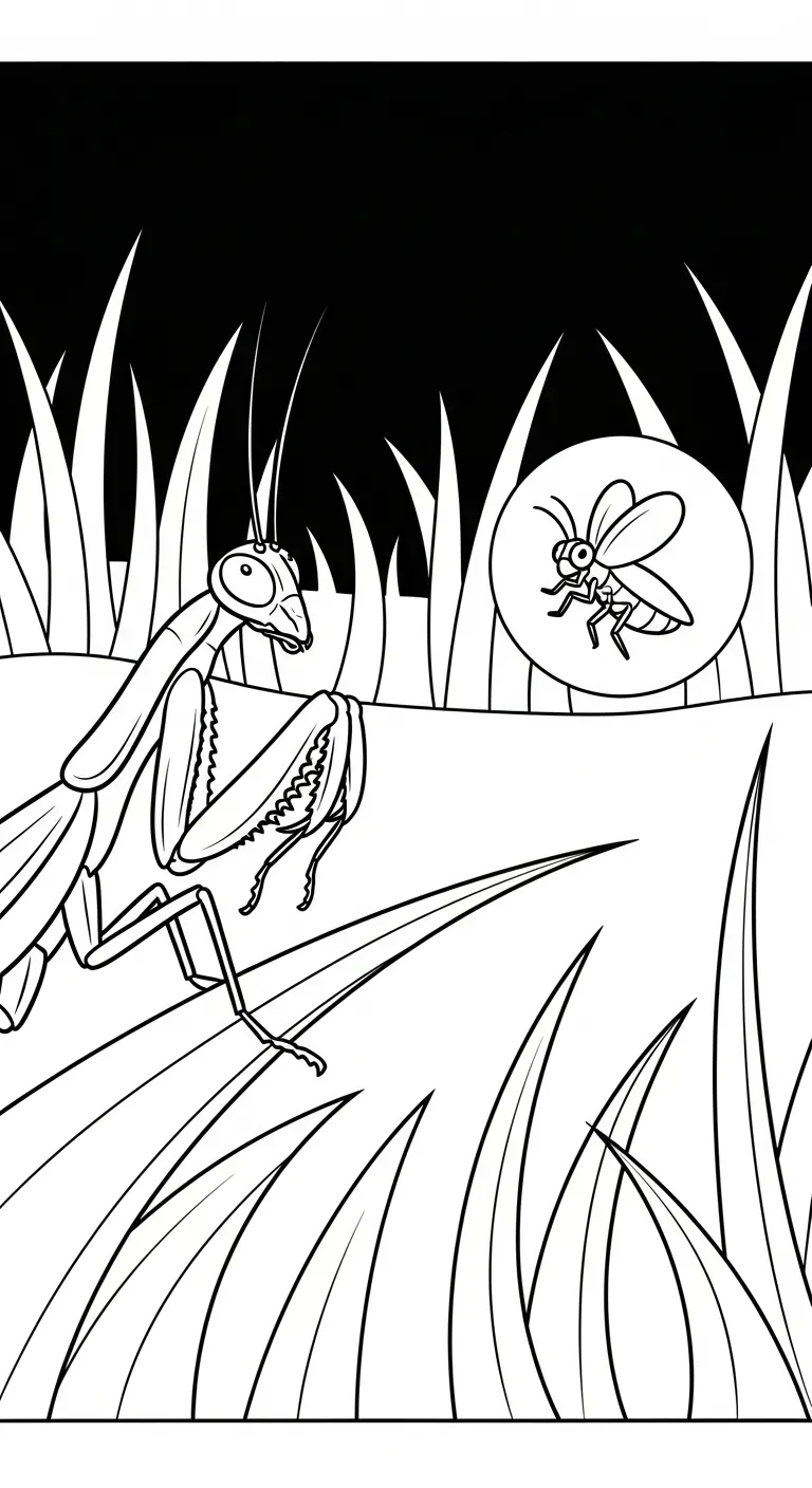 coloriage Mante pour enfant de 8 ans