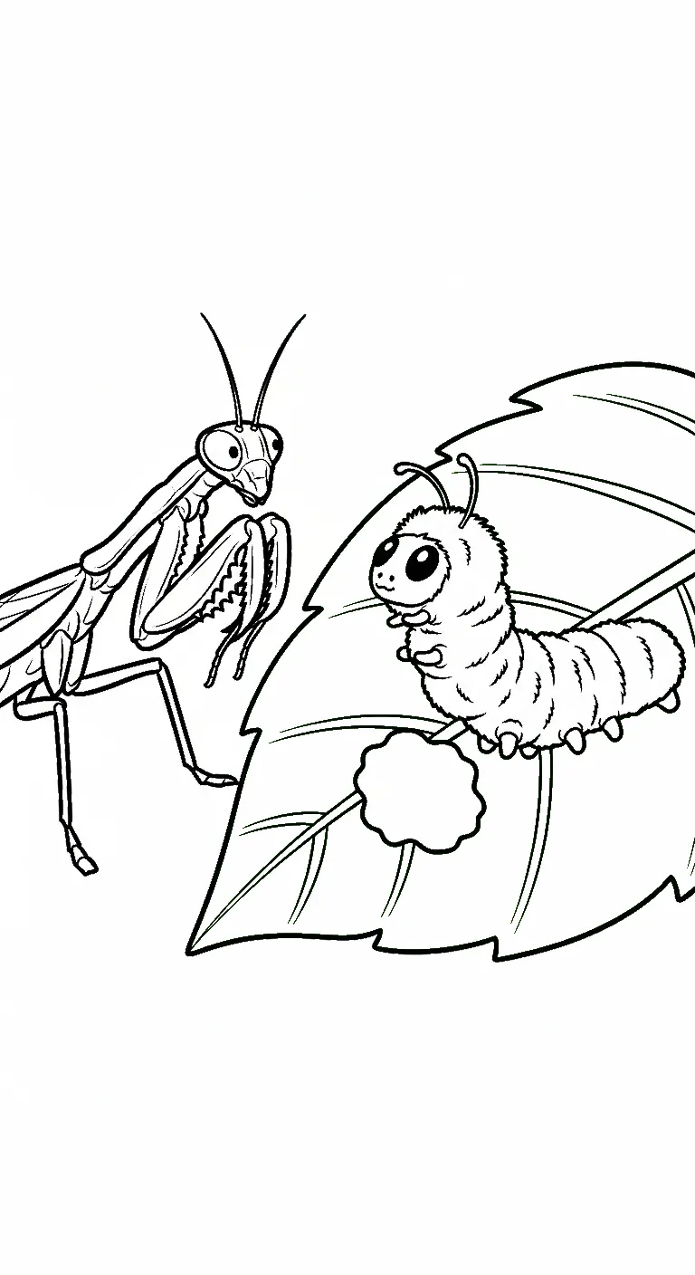 coloriage Mante à imprimer pour enfant de 10 ans