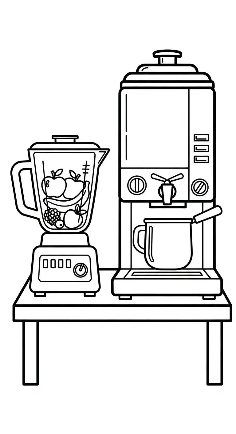 coloriage Mixeur à imprimer pour enfant de 2 ans 2