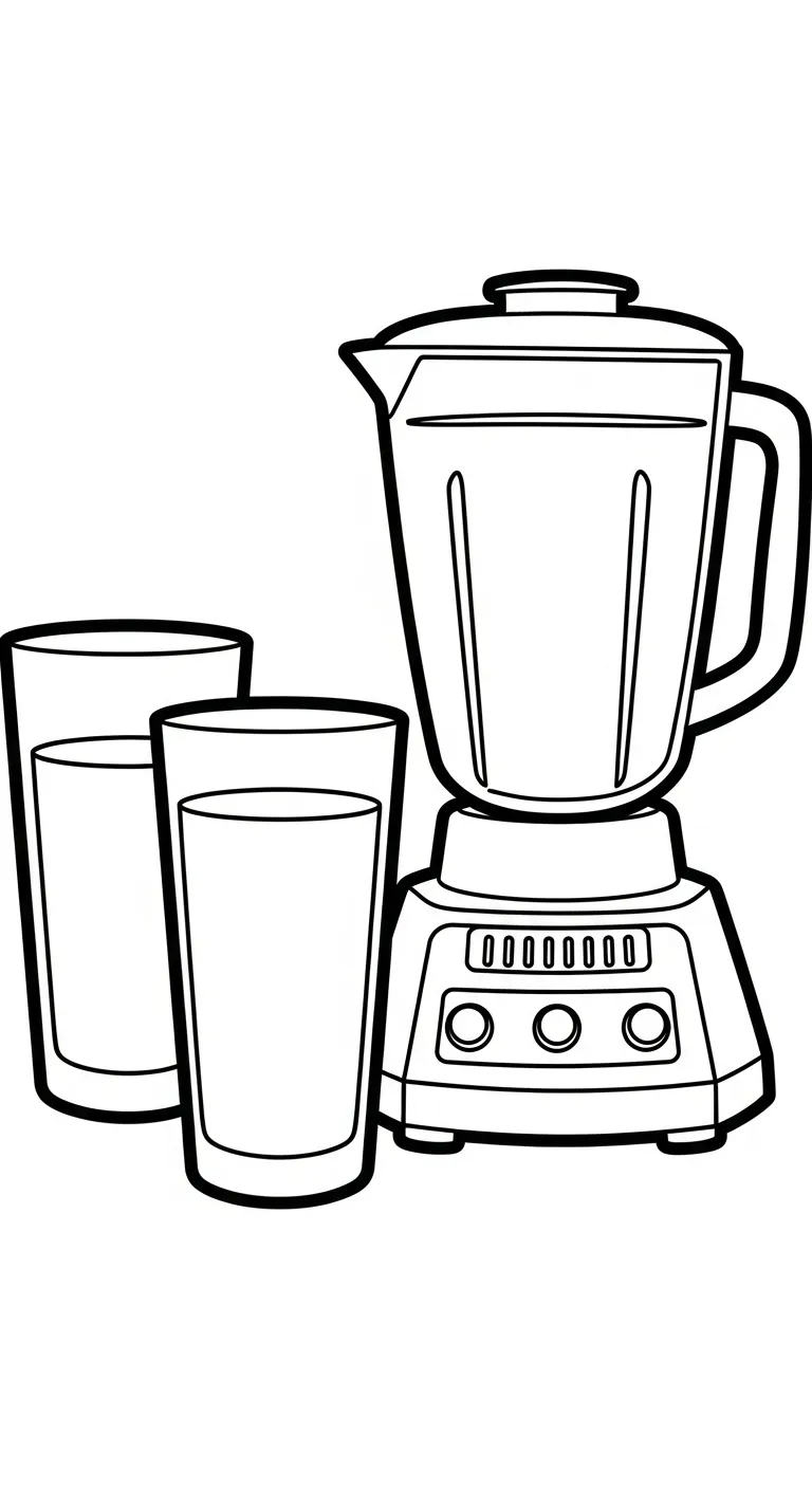 coloriage Mixeur à imprimer pour enfant de 2 ans 1