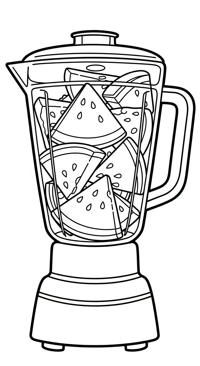 coloriage Mixeur et decoupage a imprimer gratuit