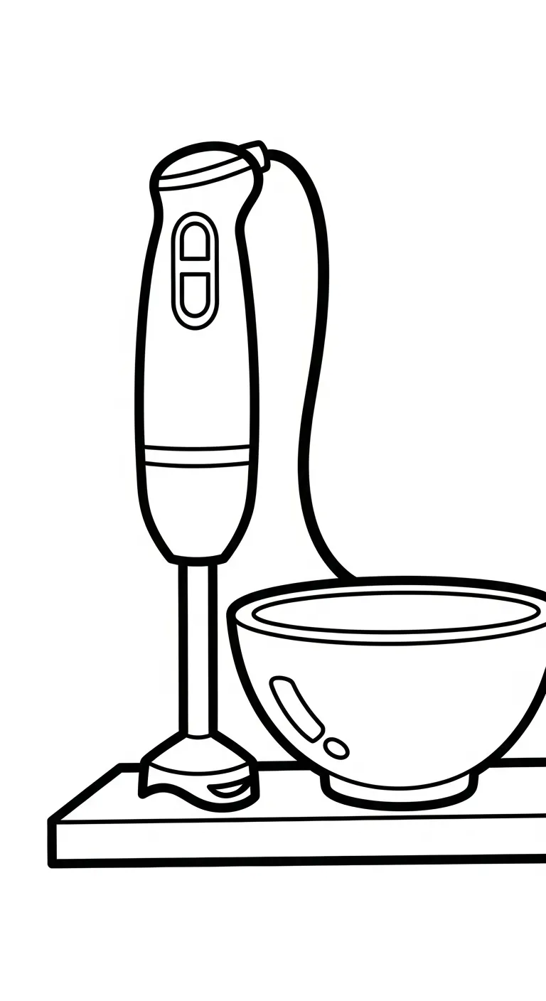 coloriage Mixeur pour enfant de 5 ans 1