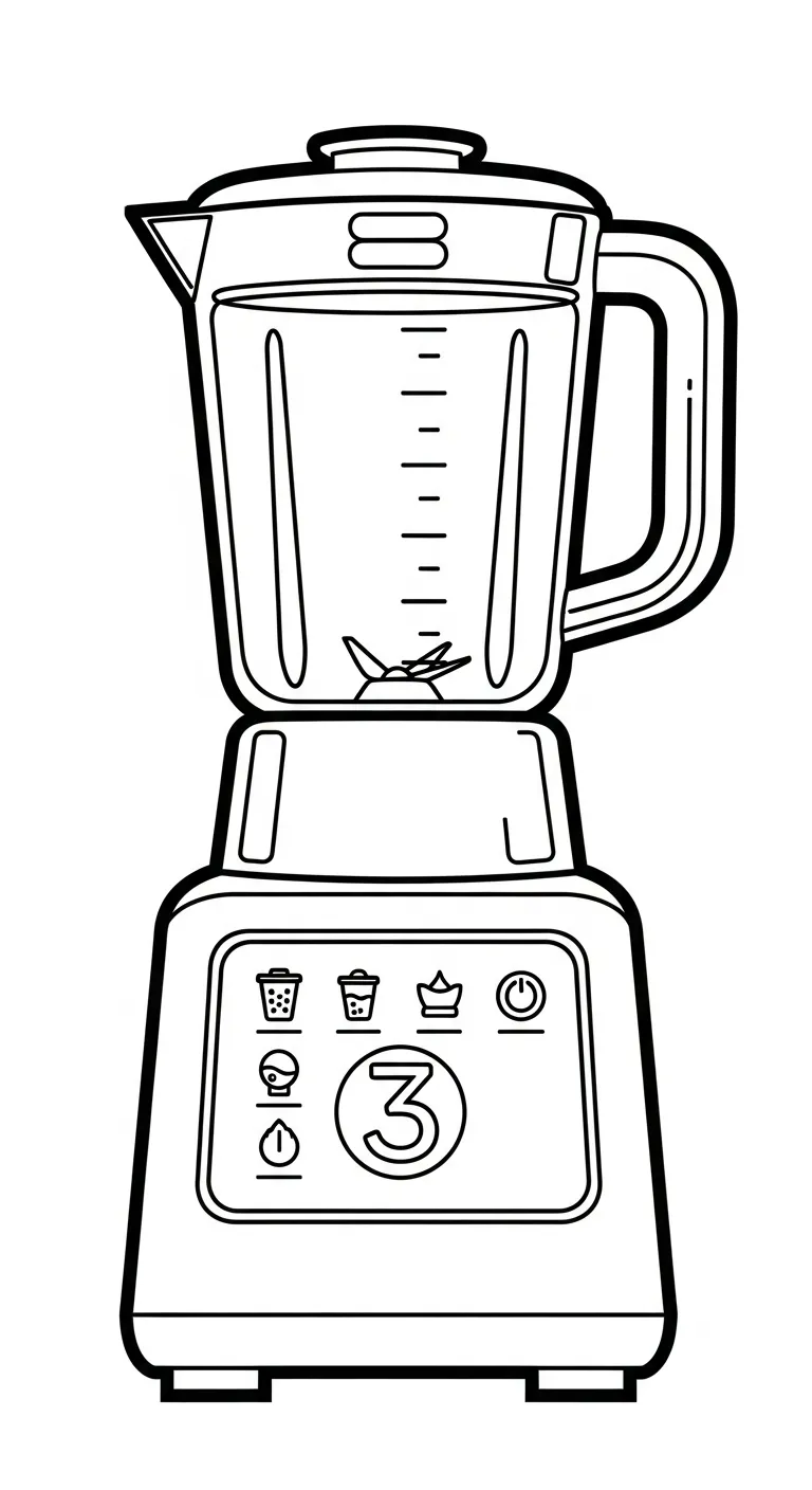 coloriage Mixeur pour enfant de 5 ans