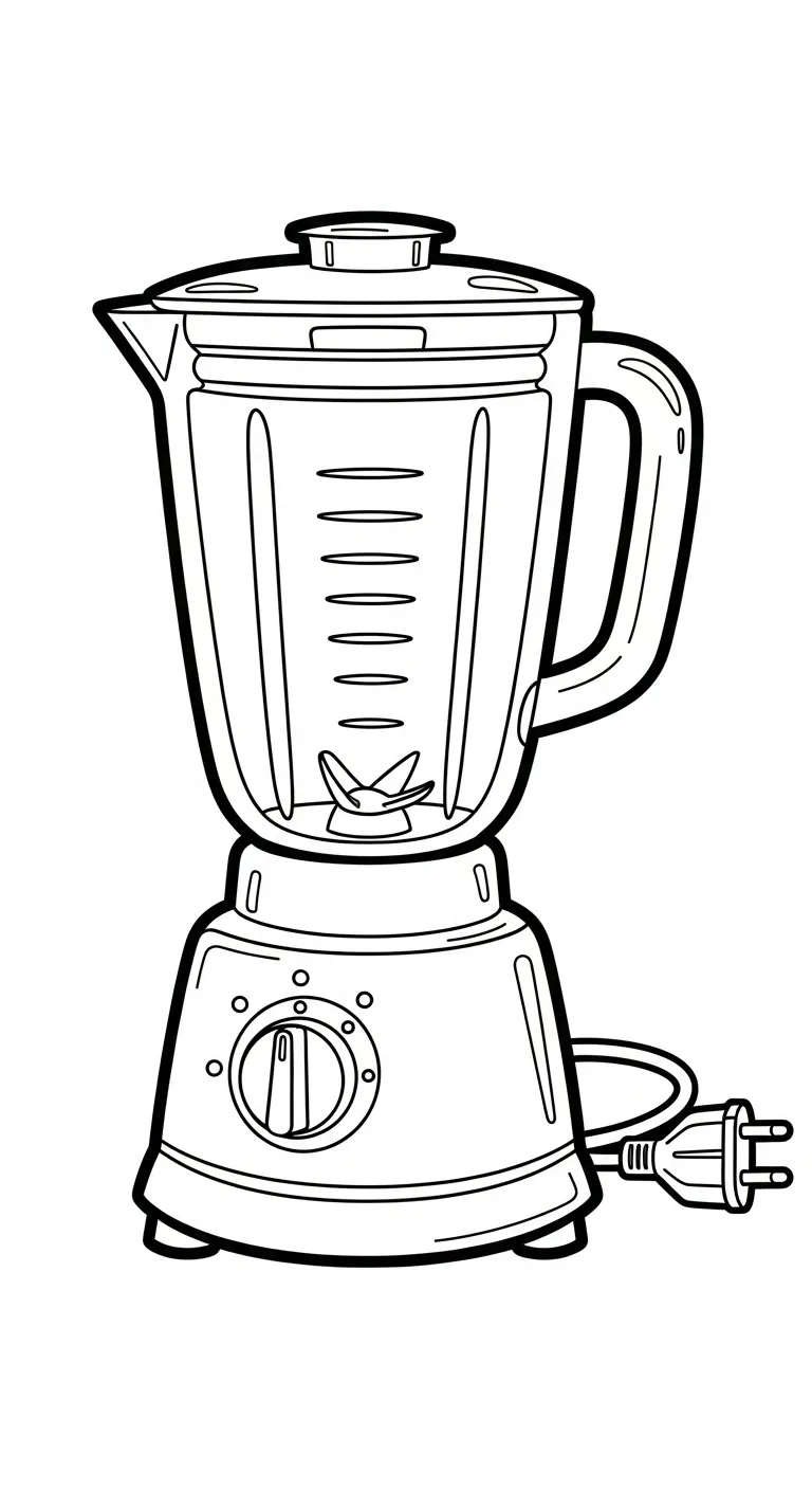 coloriage Mixeur de pour enfants