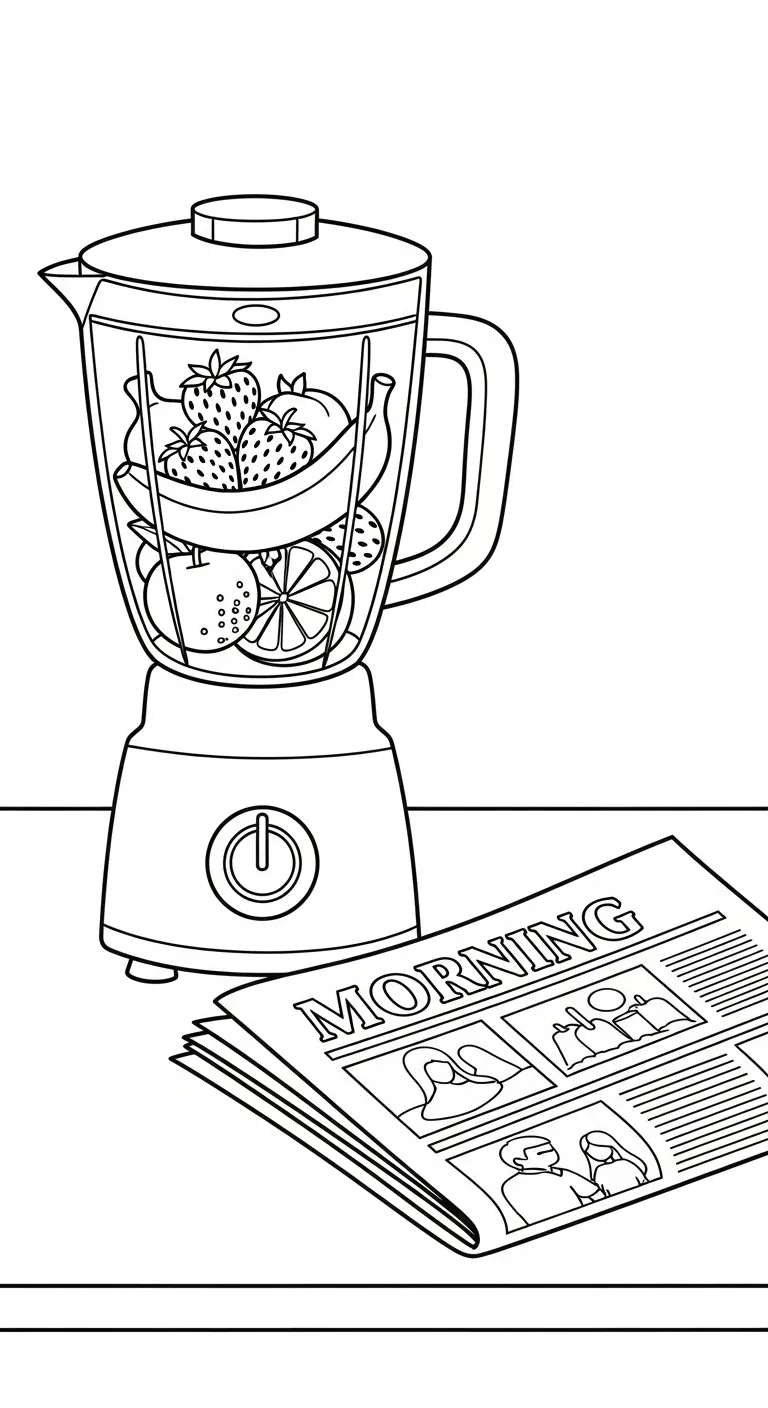 coloriage Mixeur à imprimer pour enfant de 7 ans
