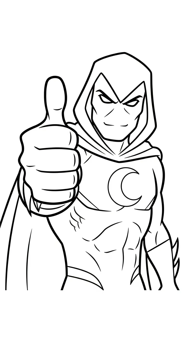 coloriage Moon Knight à imprimer gratuit