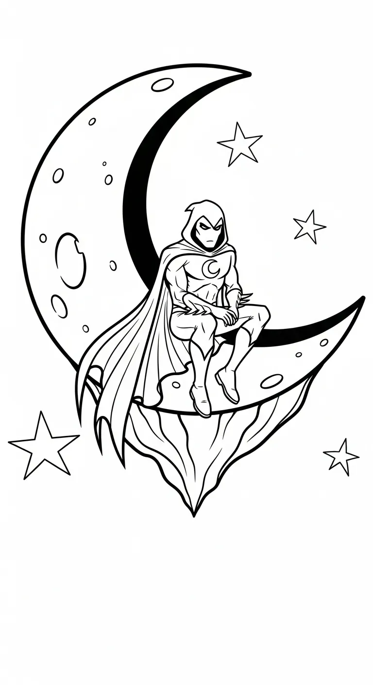 coloriage Moon Knight pour primaire