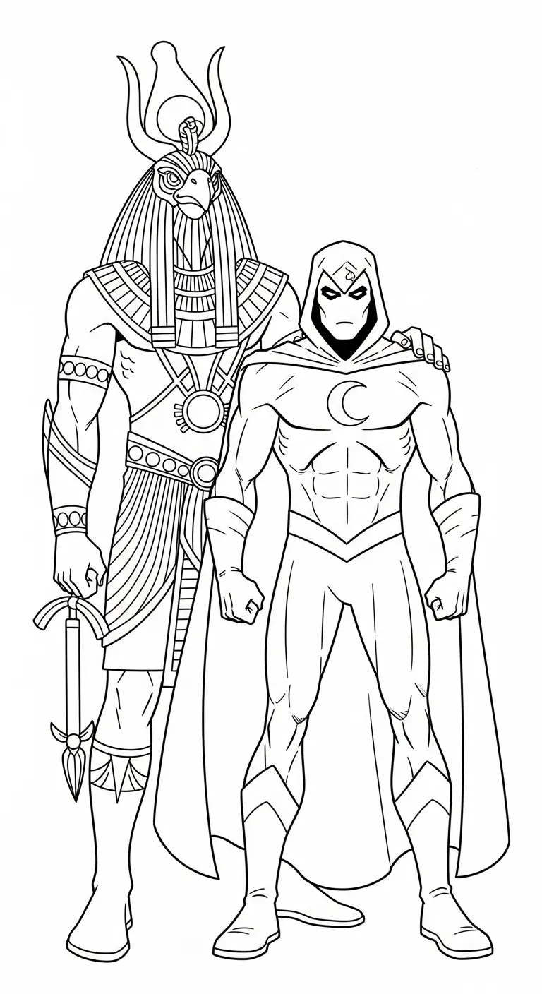 coloriage Moon Knight à imprimer pour enfants