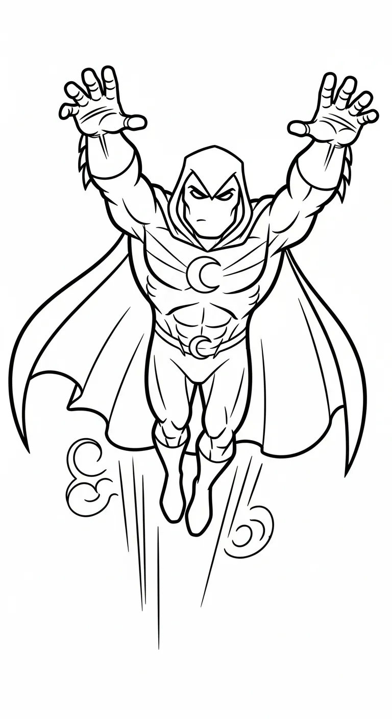 coloriage Moon Knight à imprimer gratuitement