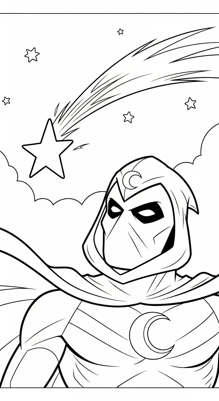 coloriage Moon Knight pour enfant gratuit