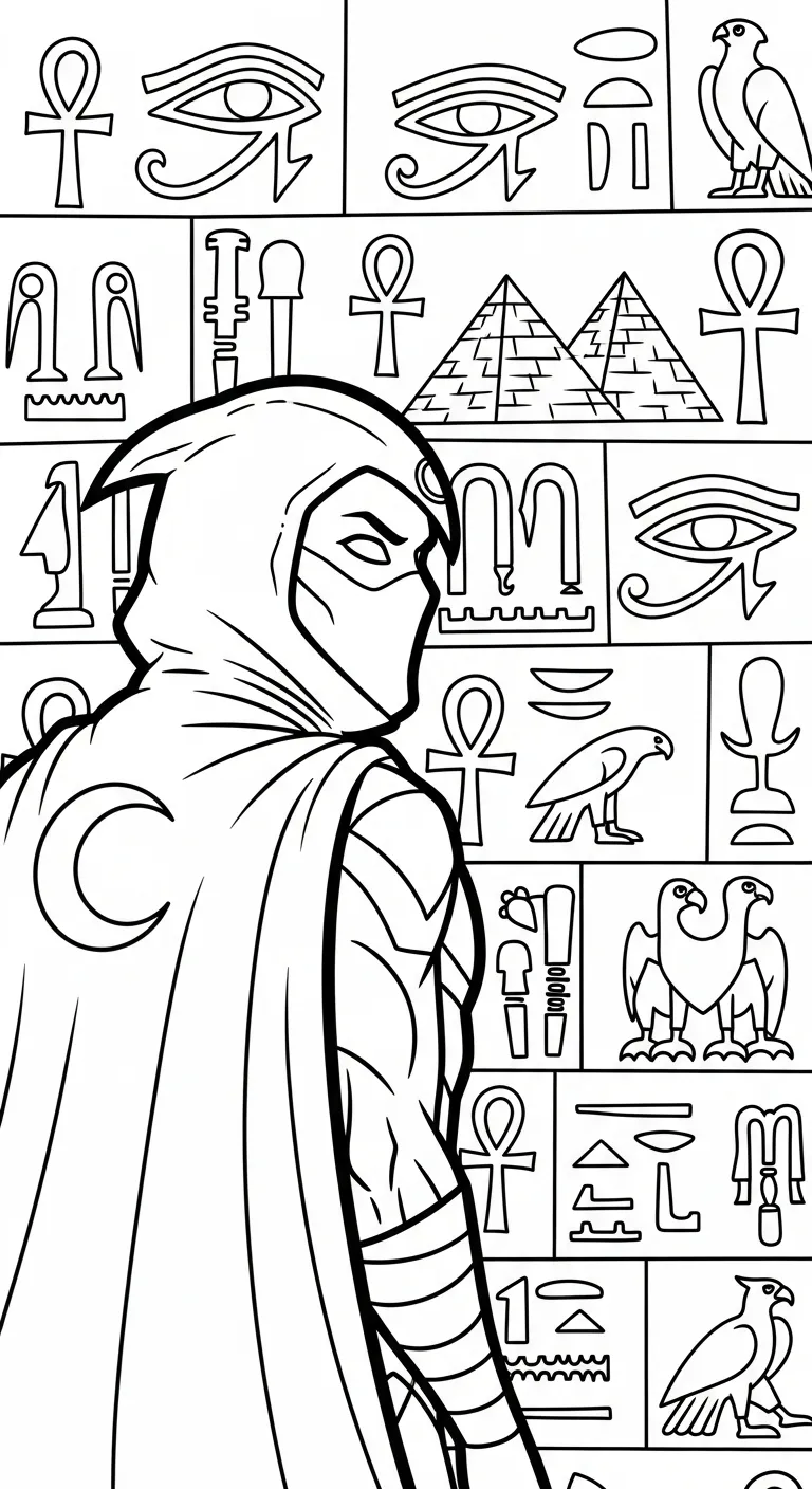 image pour coloriage Moon Knight enfant