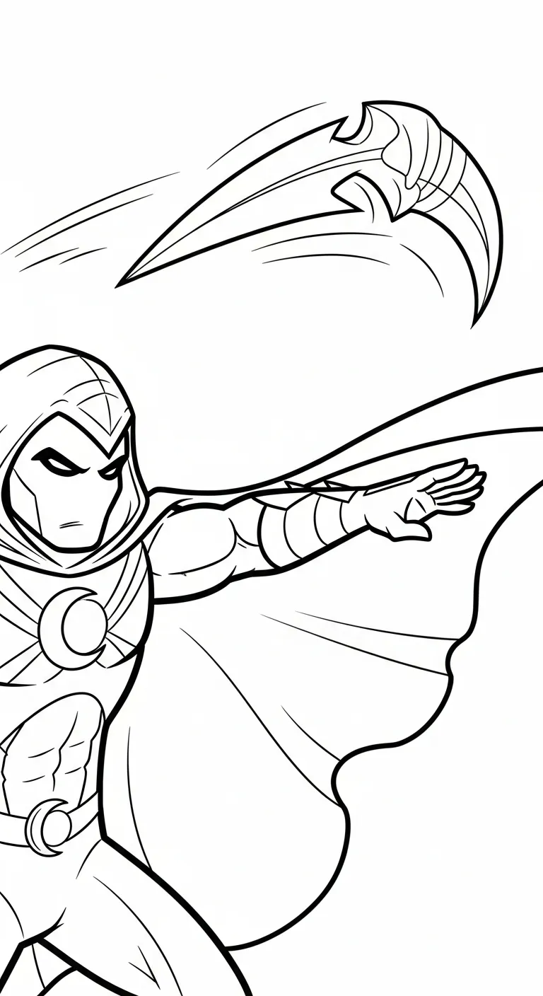 coloriage Moon Knight pour enfant de 7 ans 1