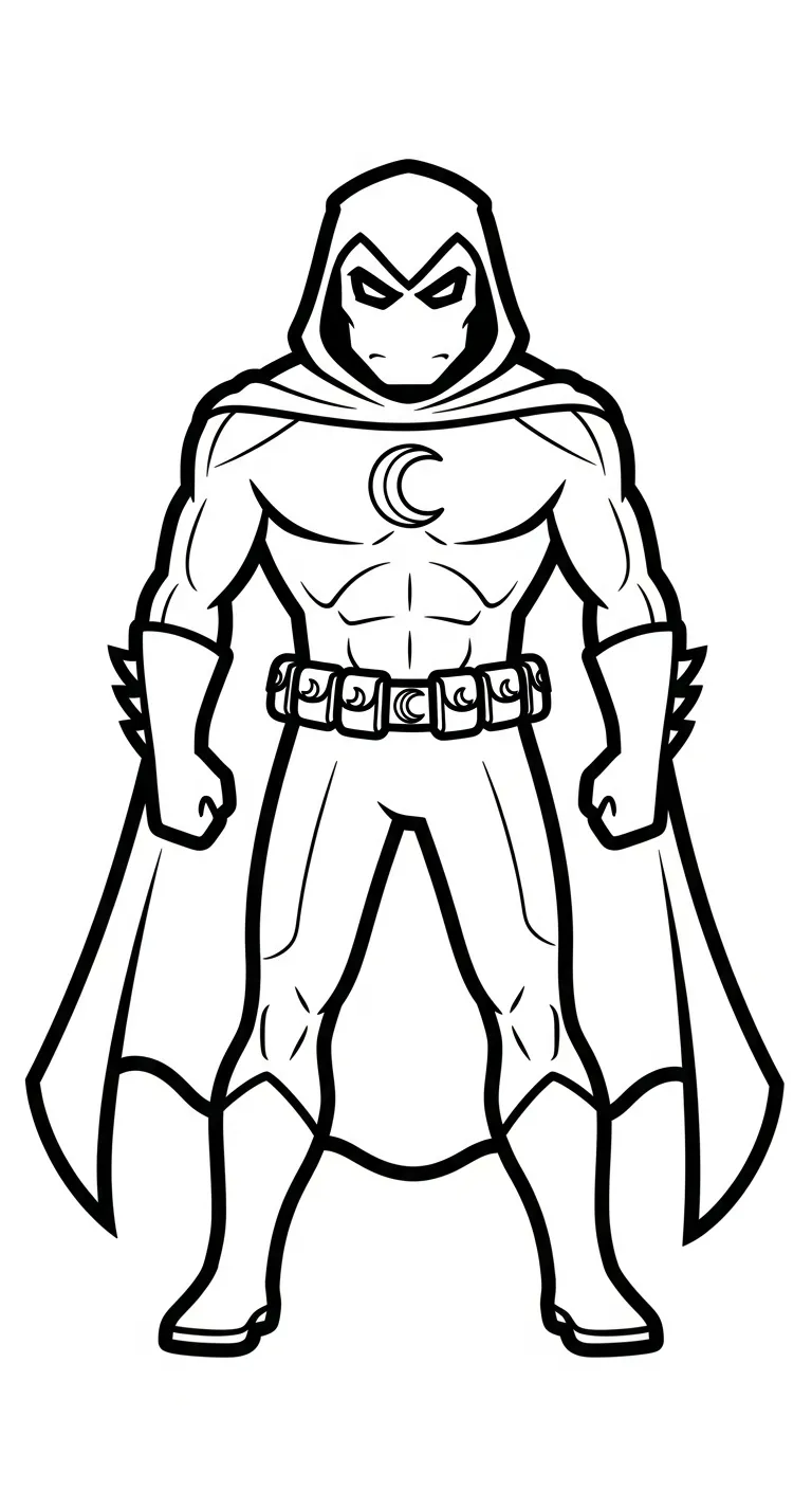 coloriage Moon Knight et découpage à imprimer