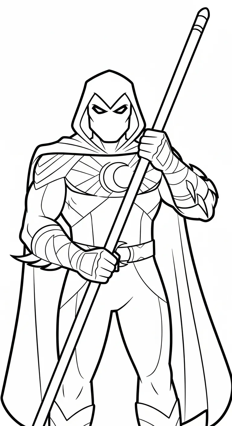 coloriage Moon Knight pour enfant de 7 ans