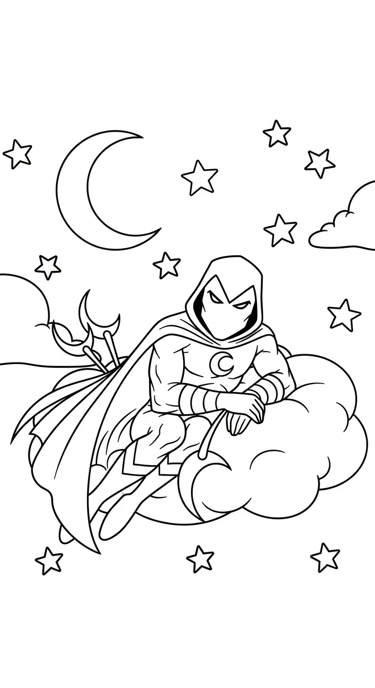 imprimer coloriage Moon Knight gratuit
