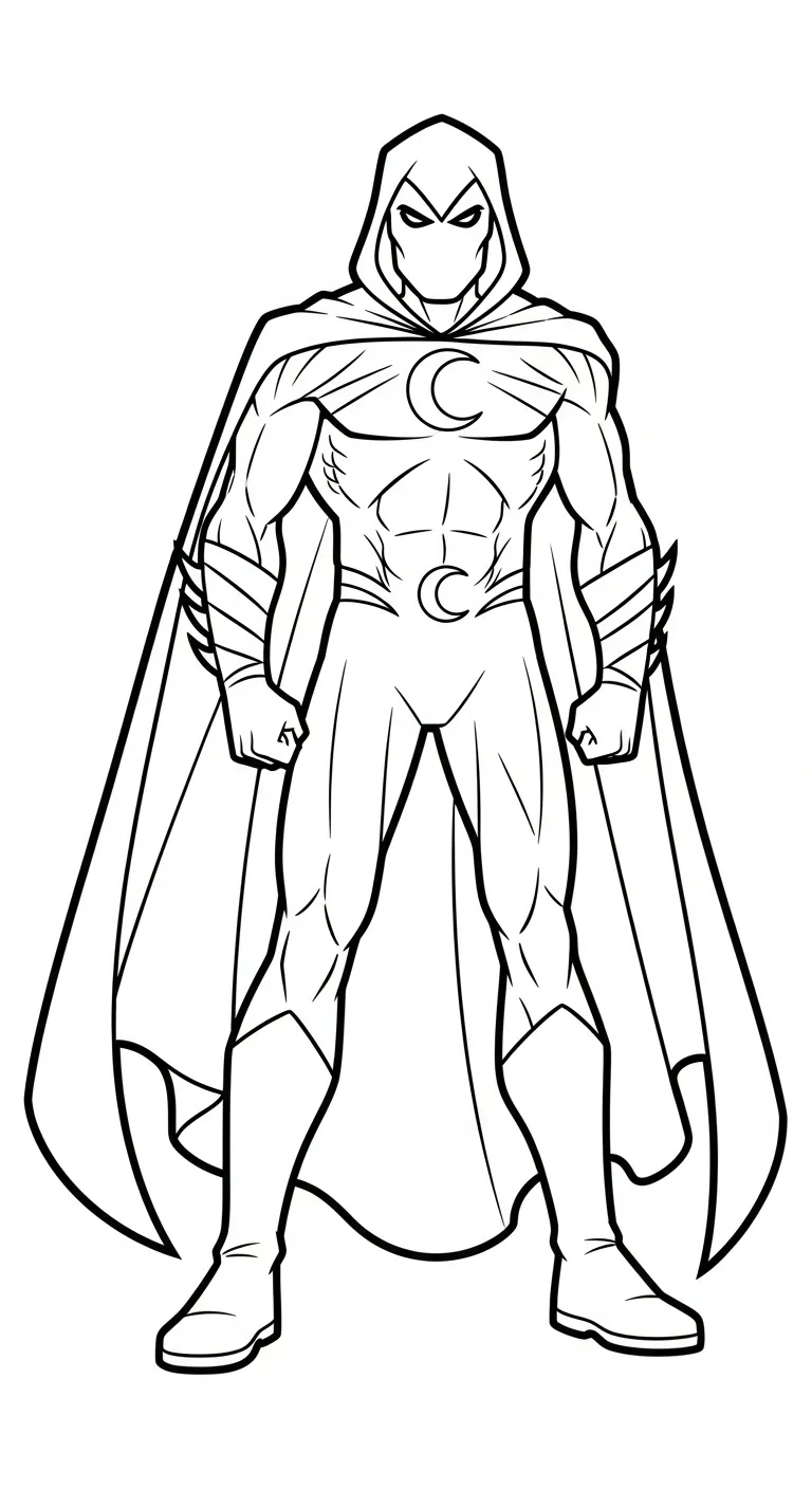 coloriage Moon Knight pour enfants à télécharger
