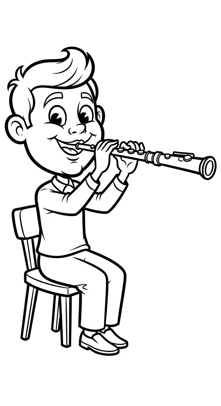 coloriage Musicien a imprimer pour enfant de 4 ans