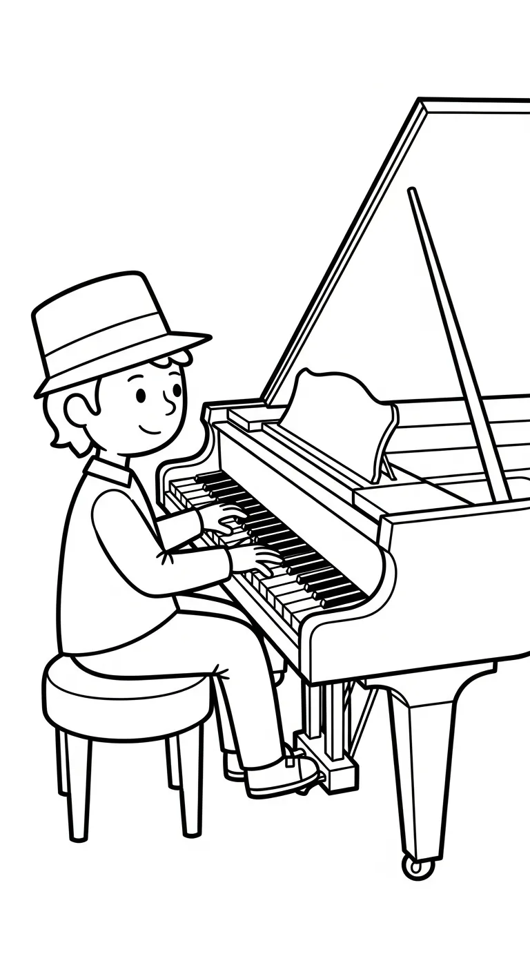 coloriage Musicien pour enfant de 2 ans 1