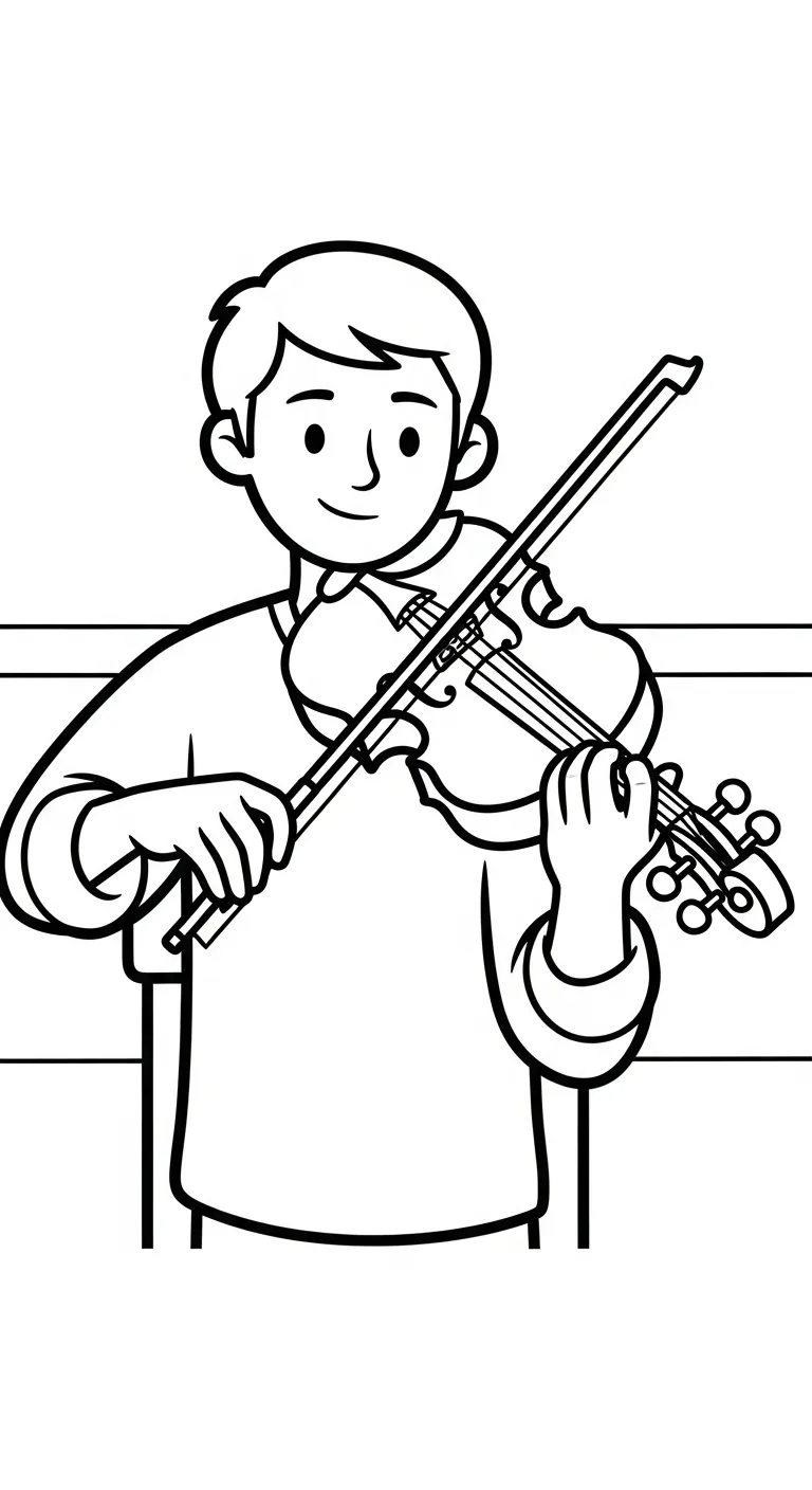 coloriage Musicien gratuit pour enfants