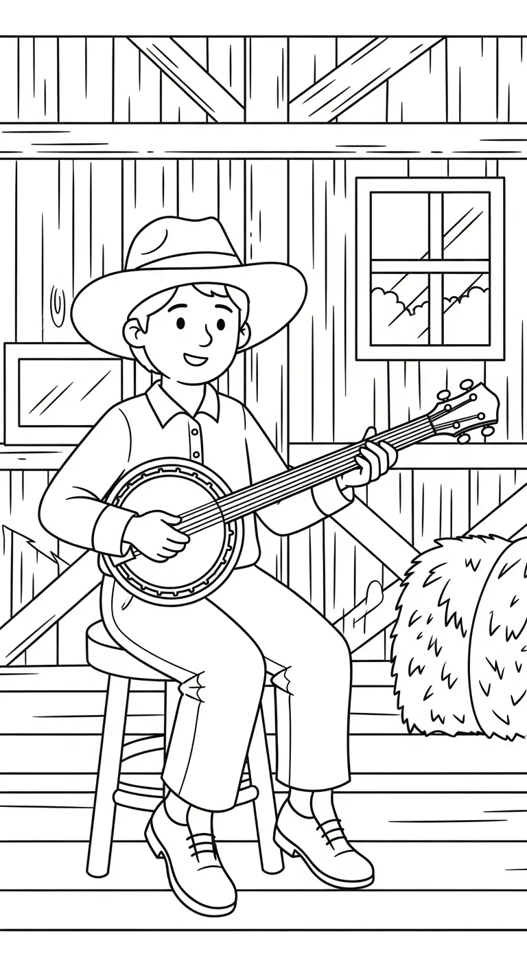 coloriage Musicien pour enfant de 2 ans