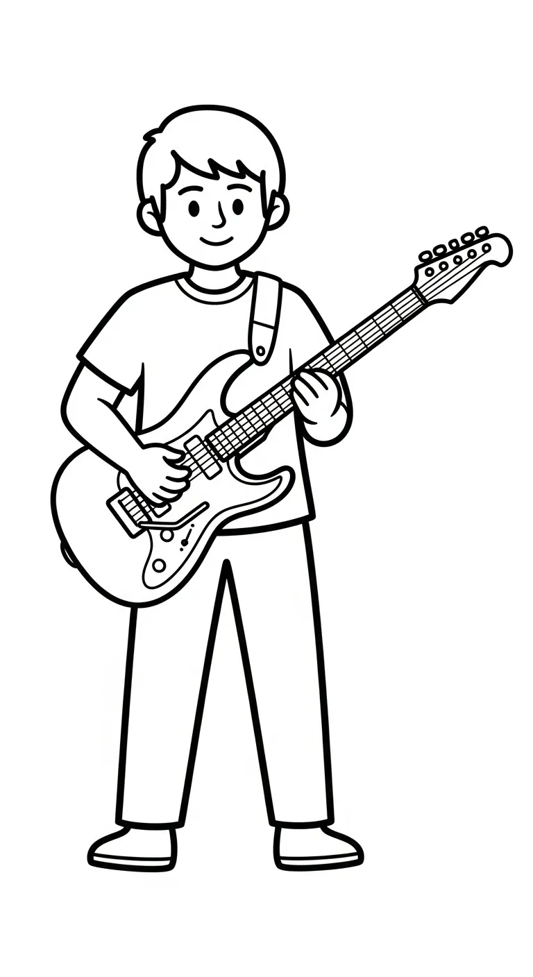 coloriage Musicien pour bebe a imprimer