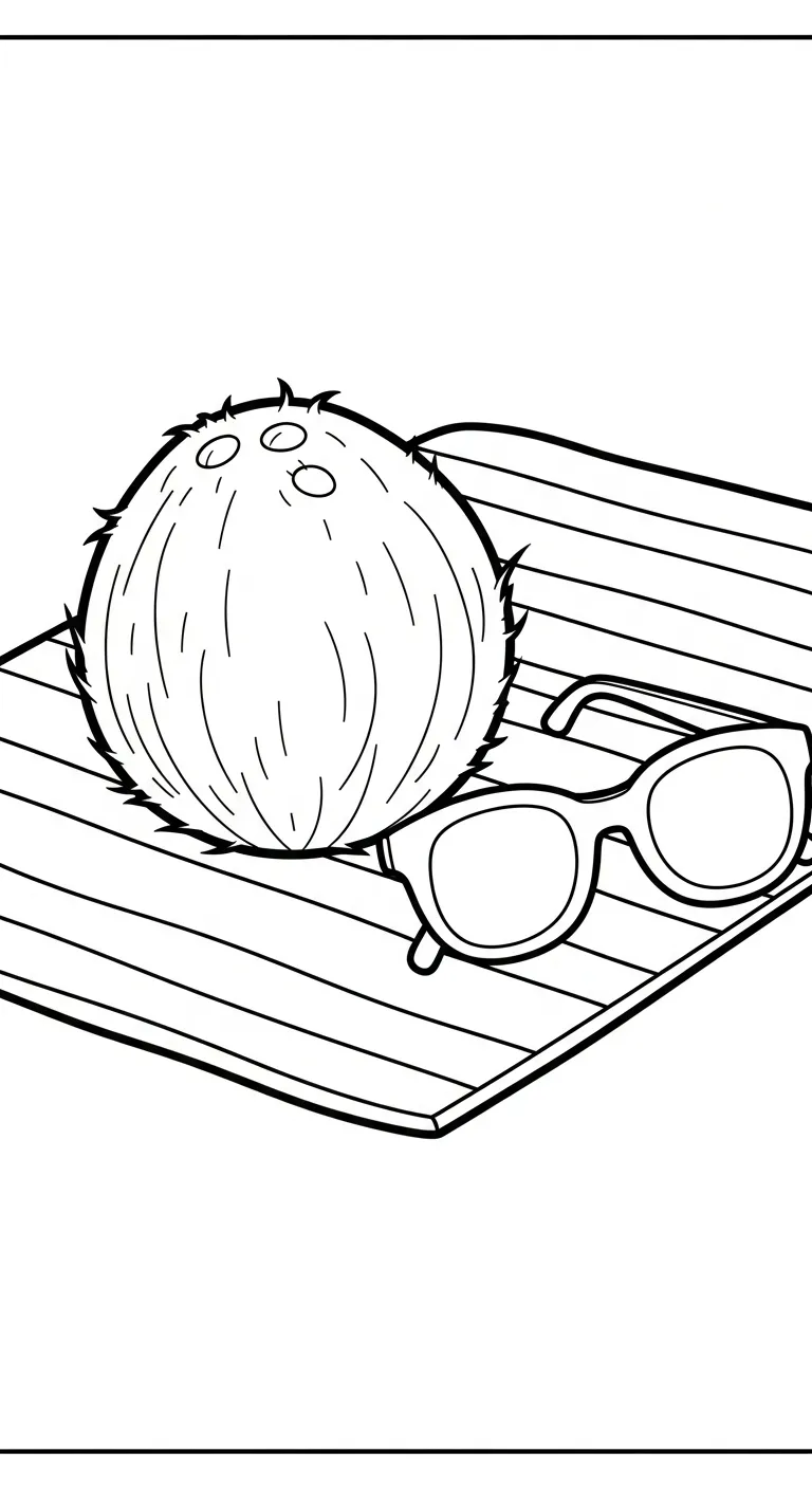 coloriage Noix de Coco a telecharger 1