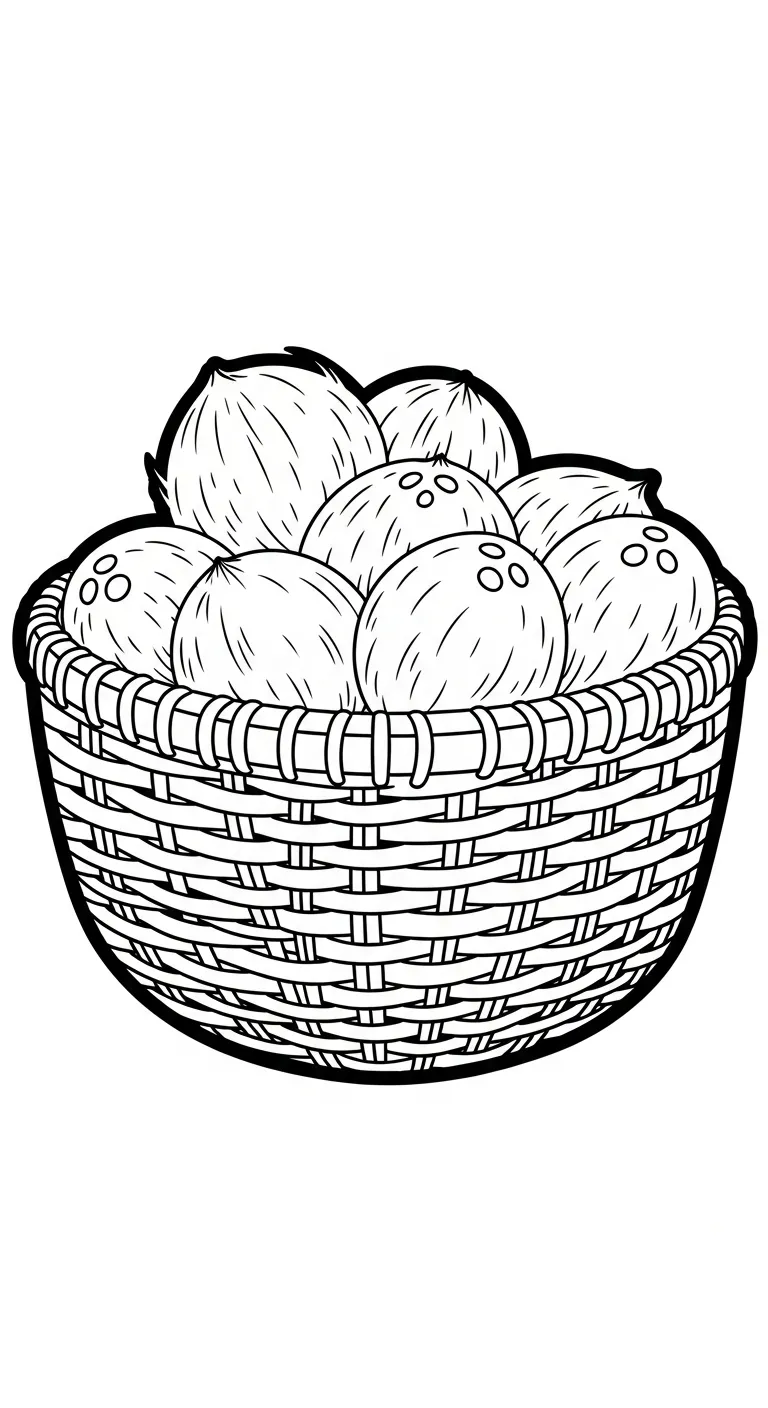 coloriage Noix de Coco à imprimer pour enfant de 7 ans