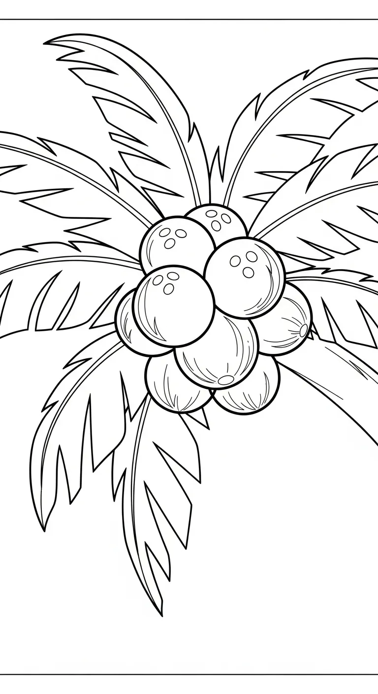 télécharger coloriage Noix de Coco gratuit