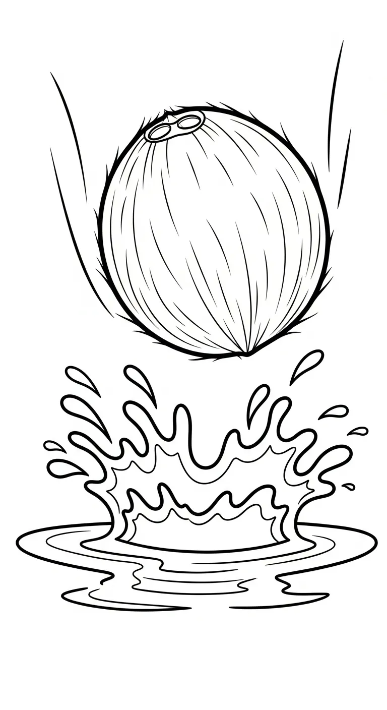 coloriage Noix de Coco à imprimer a4