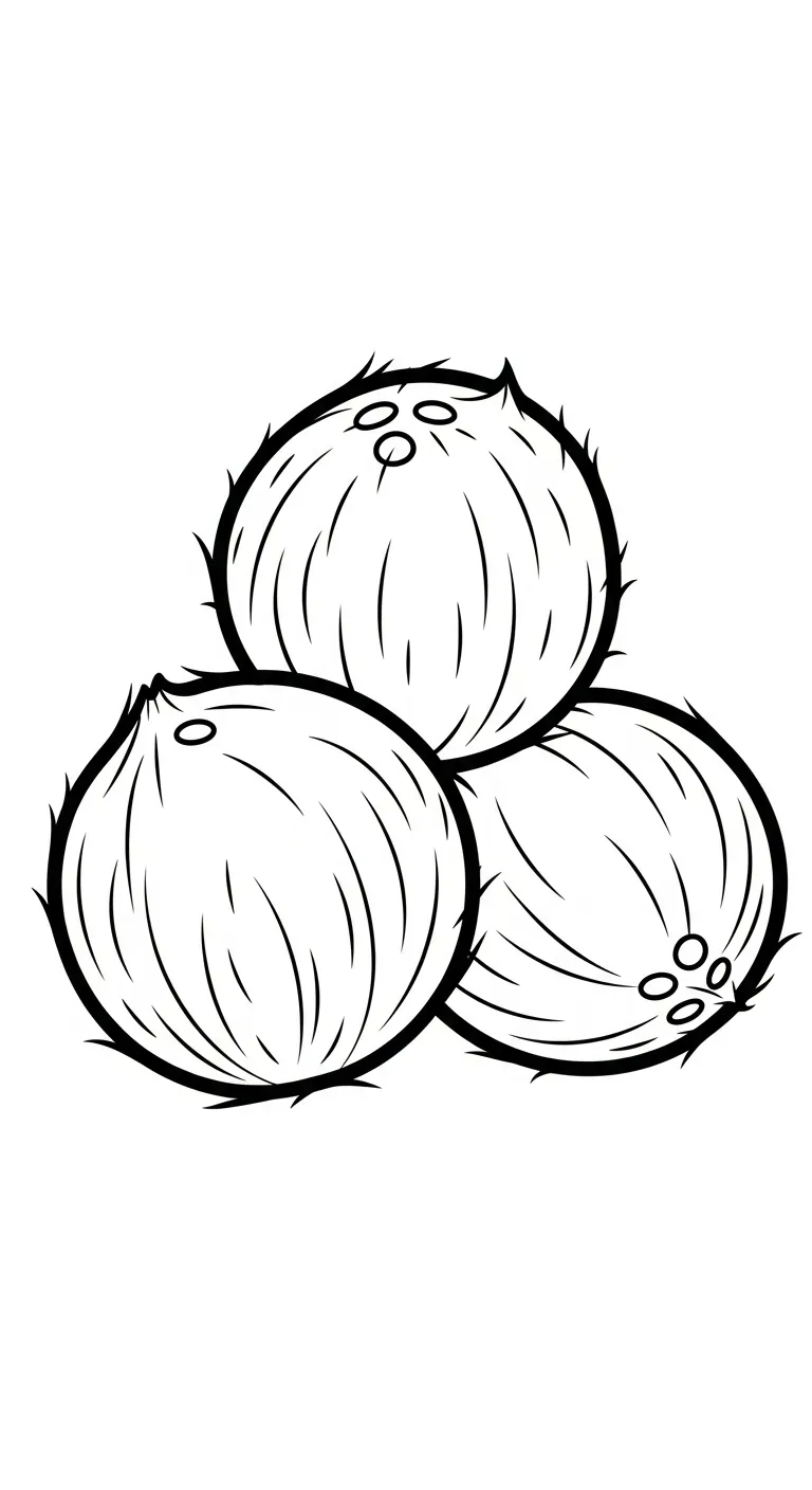 coloriage Noix de Coco gratuit pour enfants