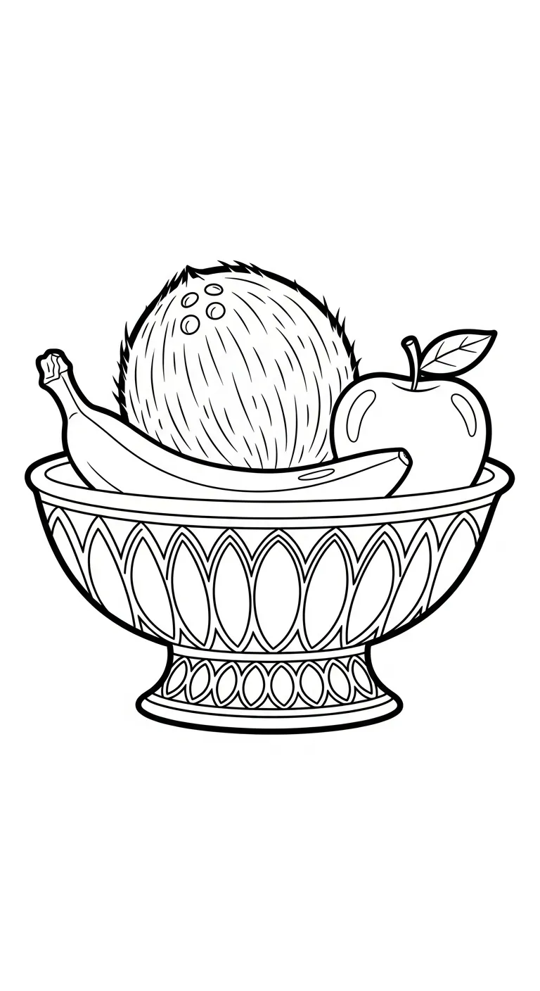 coloriage Noix de Coco a imprimer gratuitement 1
