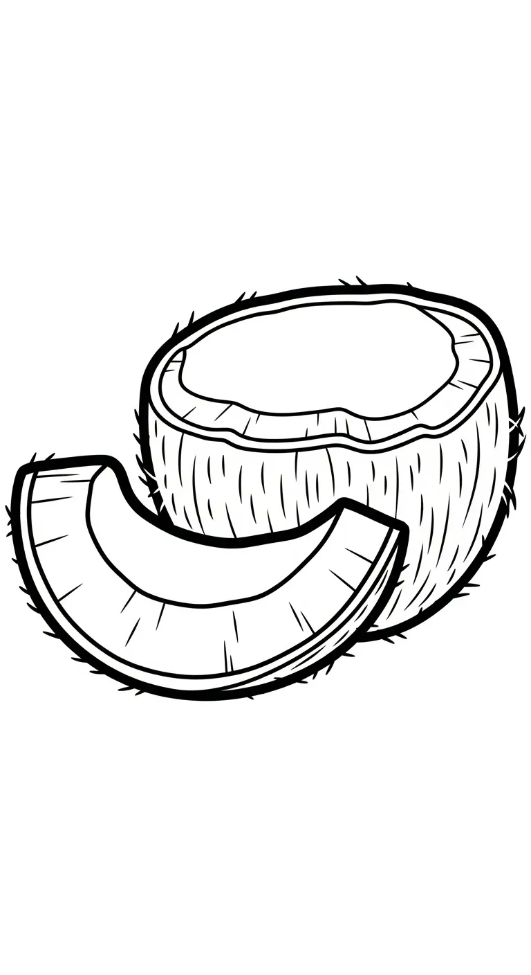 coloriage Noix de Coco à imprimer a4 1