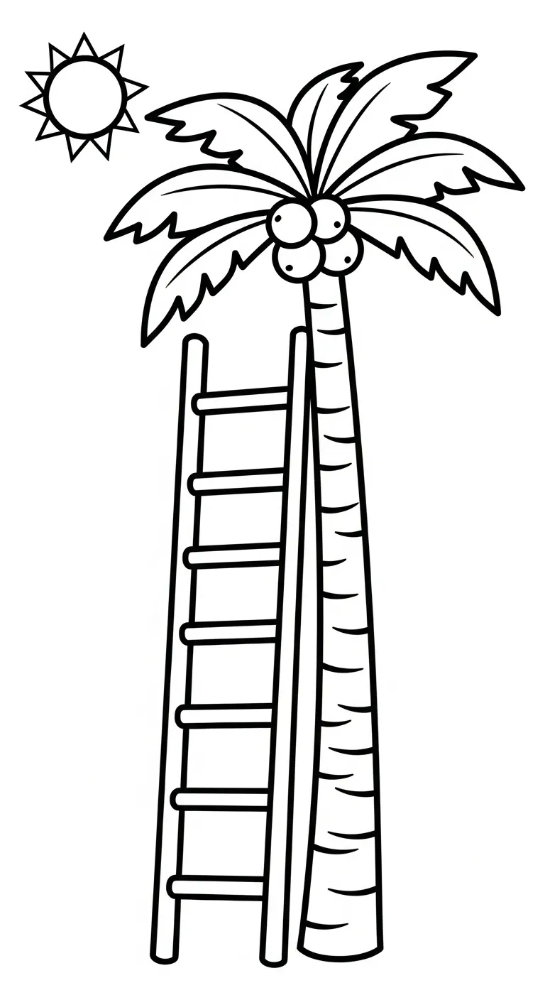 coloriage Noix de Coco de pour enfants 1
