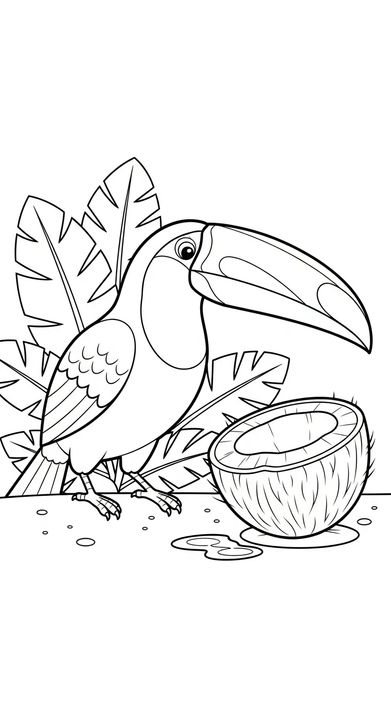 coloriage Noix de Coco gratuit pour enfants 1