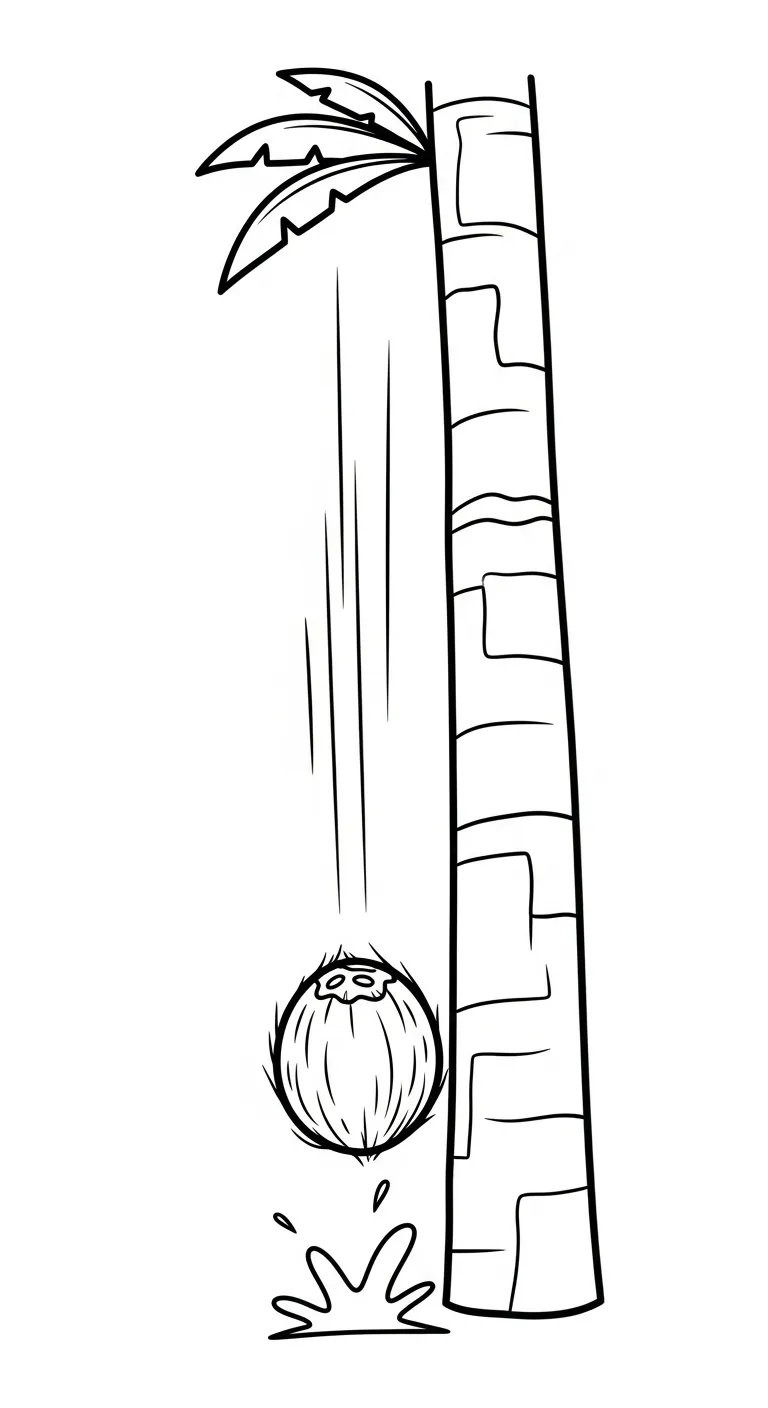 coloriage Noix de Coco et découpage à imprimer