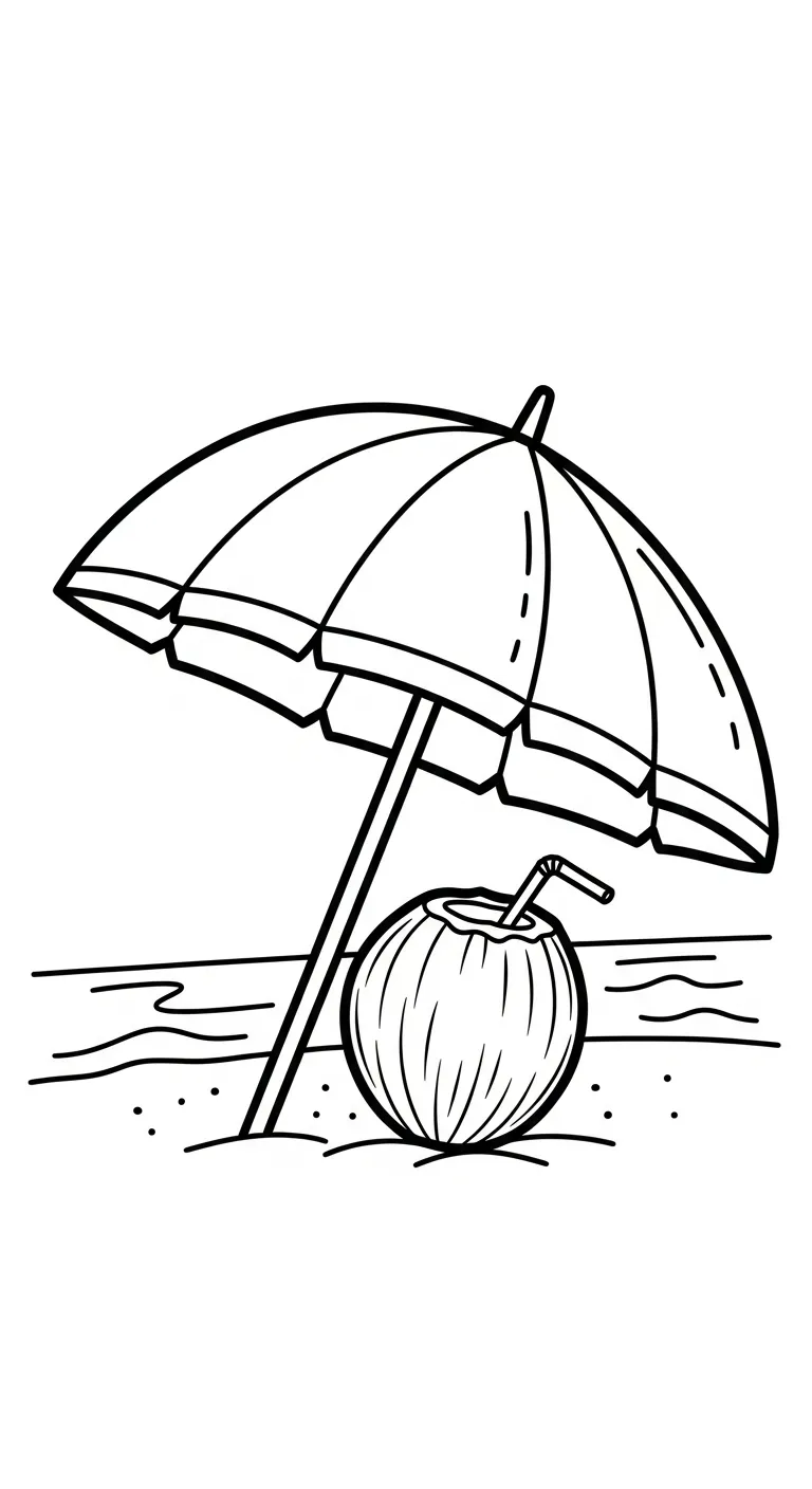 coloriage Noix de Coco à imprimer pdf gratuit