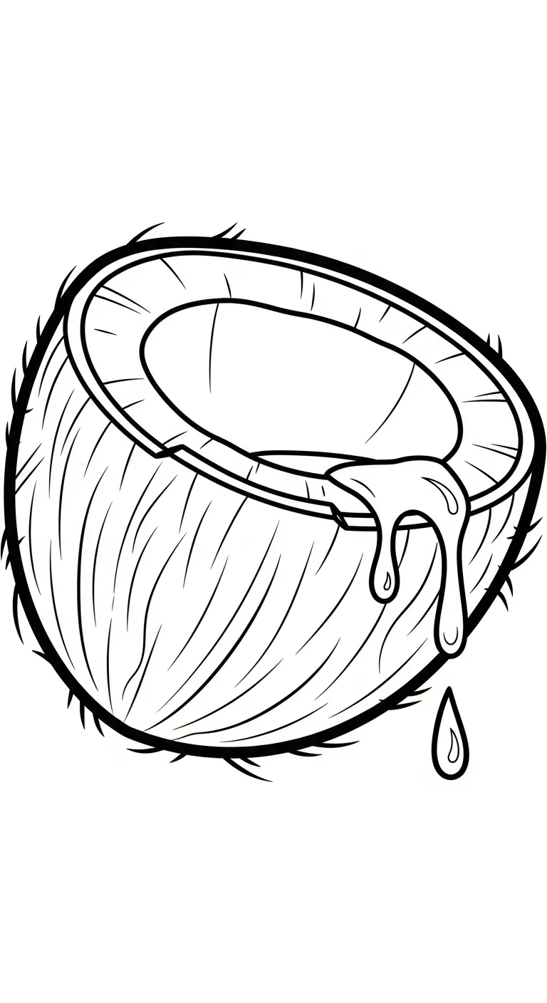 coloriage Noix de Coco pour enfant de 5 ans
