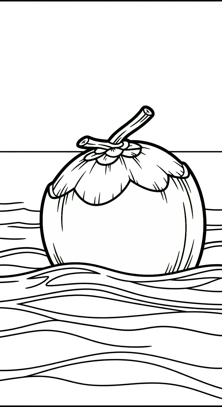 coloriage Noix de Coco pour enfant de 3 ans