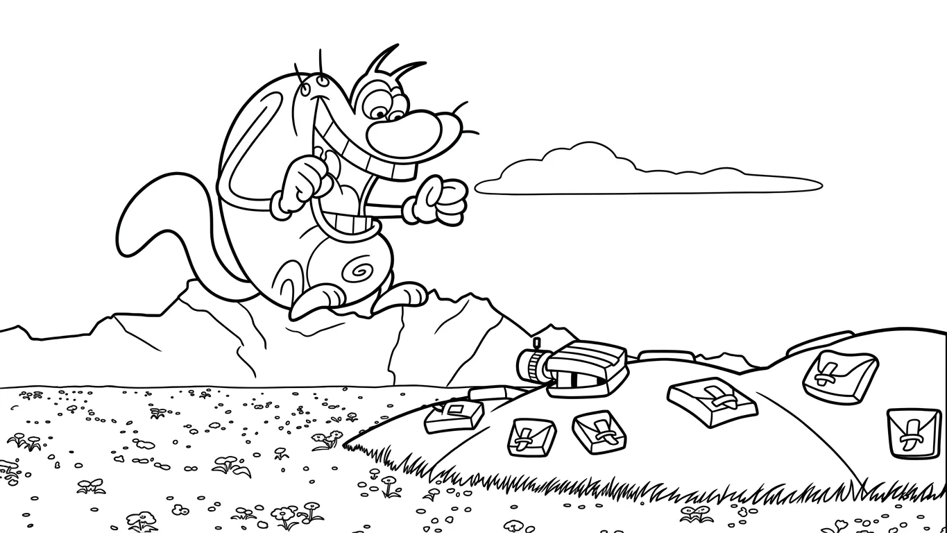 coloriage Oggy pour enfant