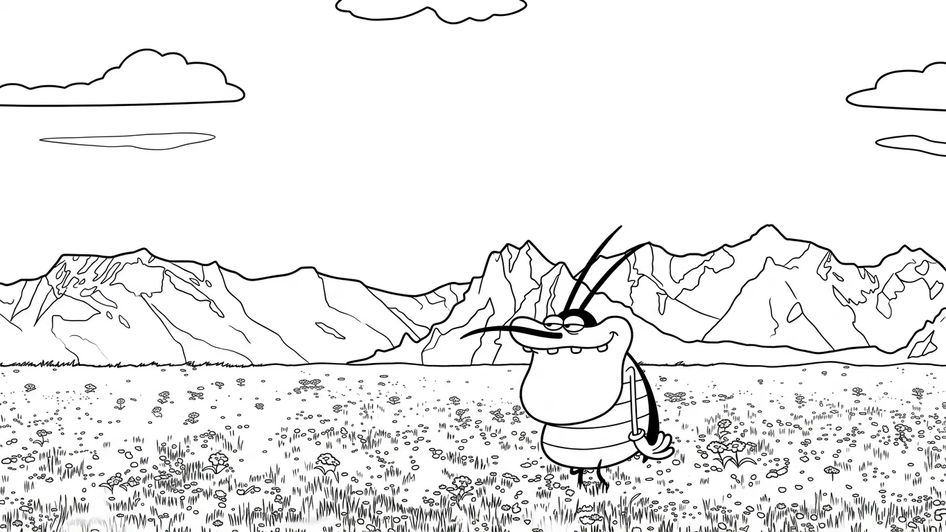 coloriage Oggy pour enfants a imprimer