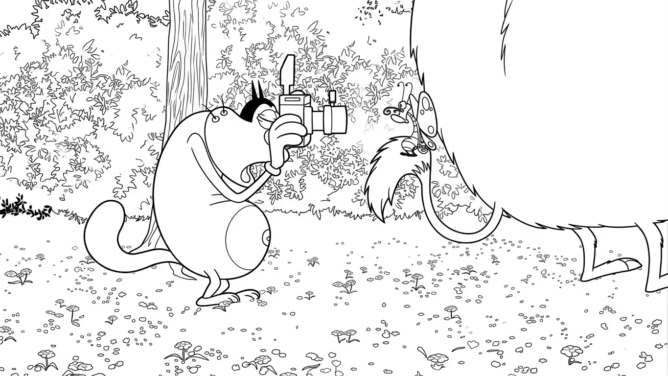 coloriage Oggy pour enfant a imprimer gratuit