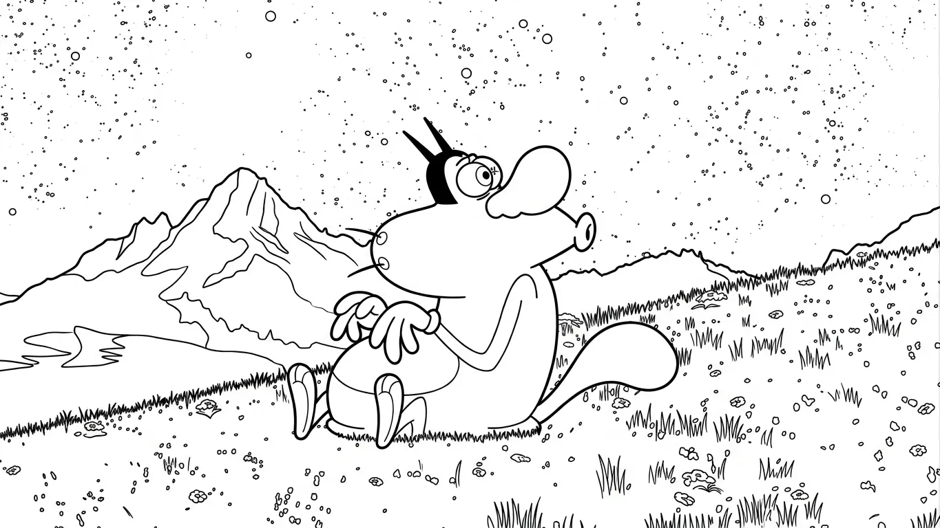 coloriage Oggy gratuit en ligne 1